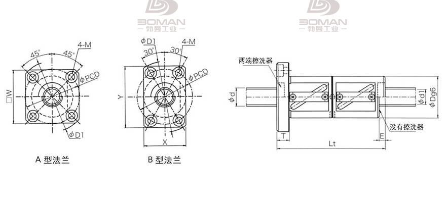 KURODA GR1505DD-BALR 黑田丝杆替换尺寸图片
