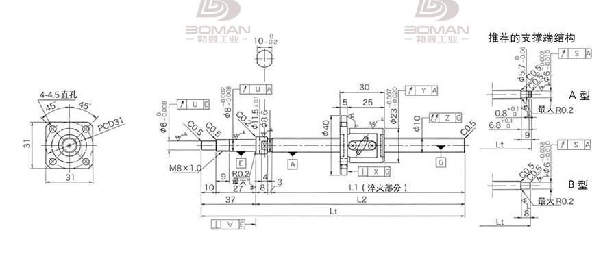 KURODA GP1002DS-EAFR-0320B-C3S 黑田丝杆价格高吗