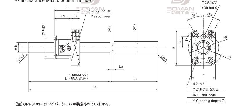 ISSOKU GTR1004EC3T-230 issoku研磨滚珠丝杆